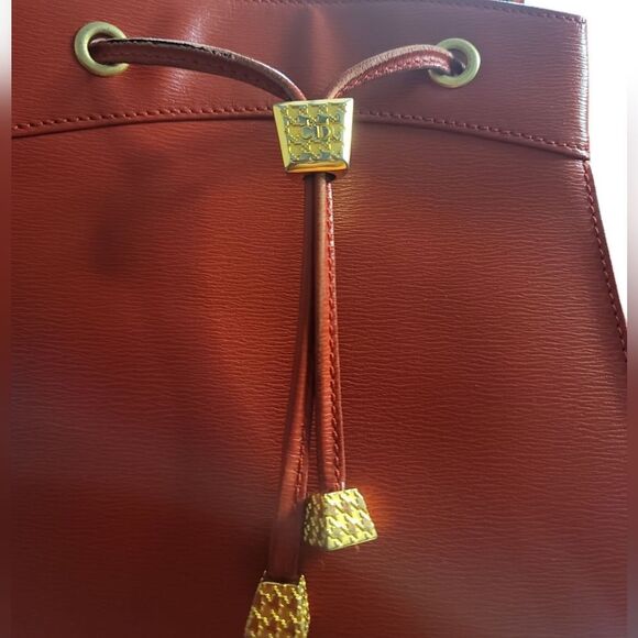 Christian Dior Vintage Red Drawstring Bucket Bag in EUC - Picture 8 of 16